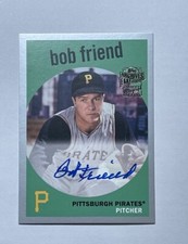 2018 Topps Archives Bob Friend Fan Favorite Silver Auto #61/99 #FFA-BF
