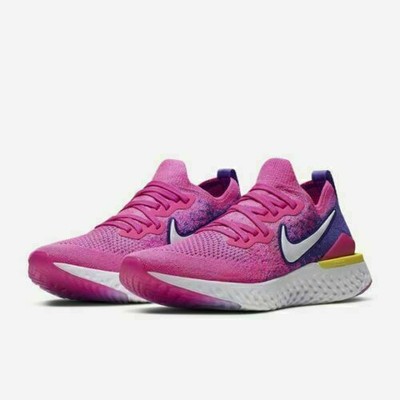 NEW Sz 9 Women's Nike Epic React Flyknit 2 Running CK0821 600 Pink Purple | eBay
