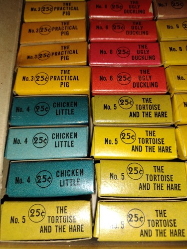 Rare 1940's Craftsmens Guild Walt Disney Film Strips Store Display Box Full - Picture 13 of 24