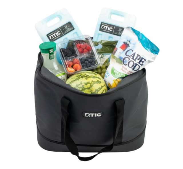 RTIC Day Cooler Insulated Tote Beach Bag Graphite Black