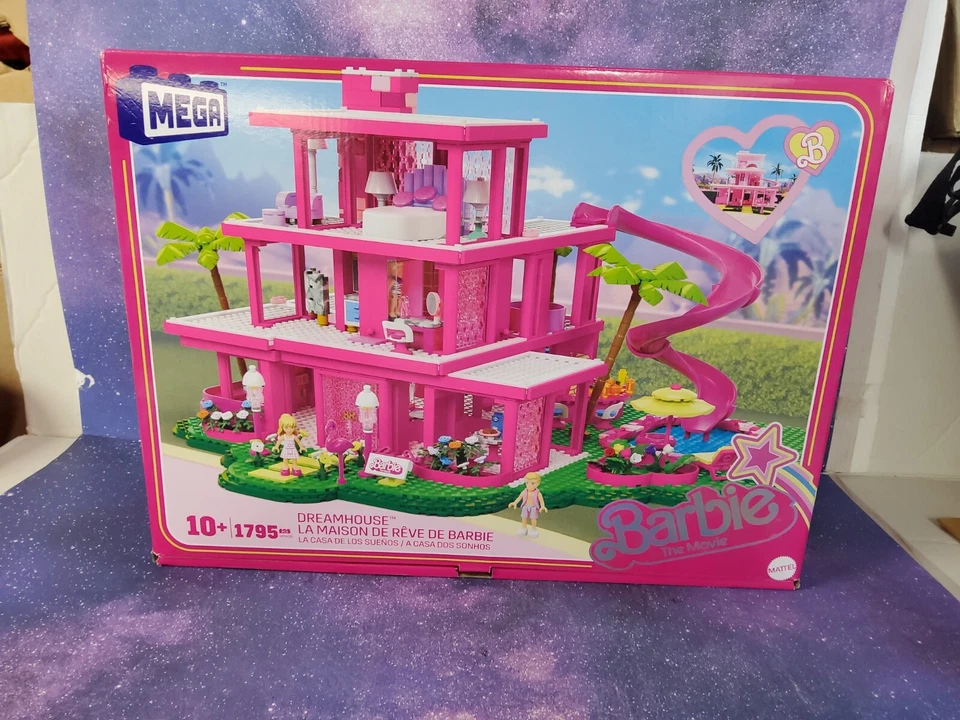 Mega Mattel Barbie The Movie Dreamhouse Building Block Set 1795 Pcs - Image 2 of 4
