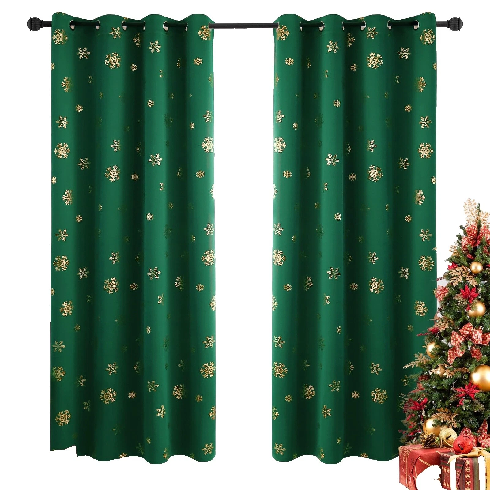 Polyester Christmas Window Curtains & Drapes