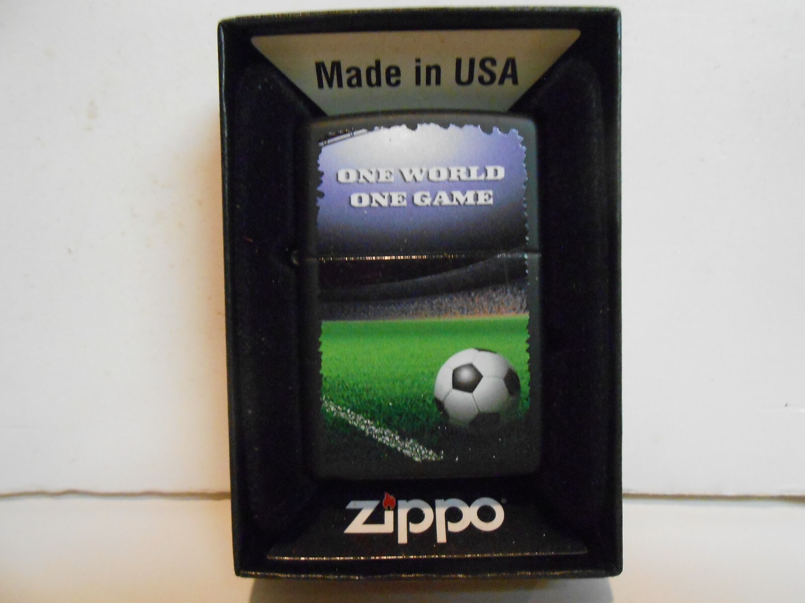 Zippo Soccer One World One Game Lighter~ Made in the USA