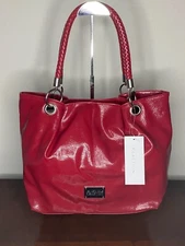 Kenneth Cole Reaction Red Shoulder Shopper Tote Handbag NWT $99
