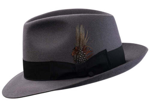 CHAPEAU SELENTINO CHAPEAU STERLING 100 % VÉRITABLE FEUTRE FOURRURE FEDORA 22 COULEURS TOUTES TAILLES - Photo 1/49