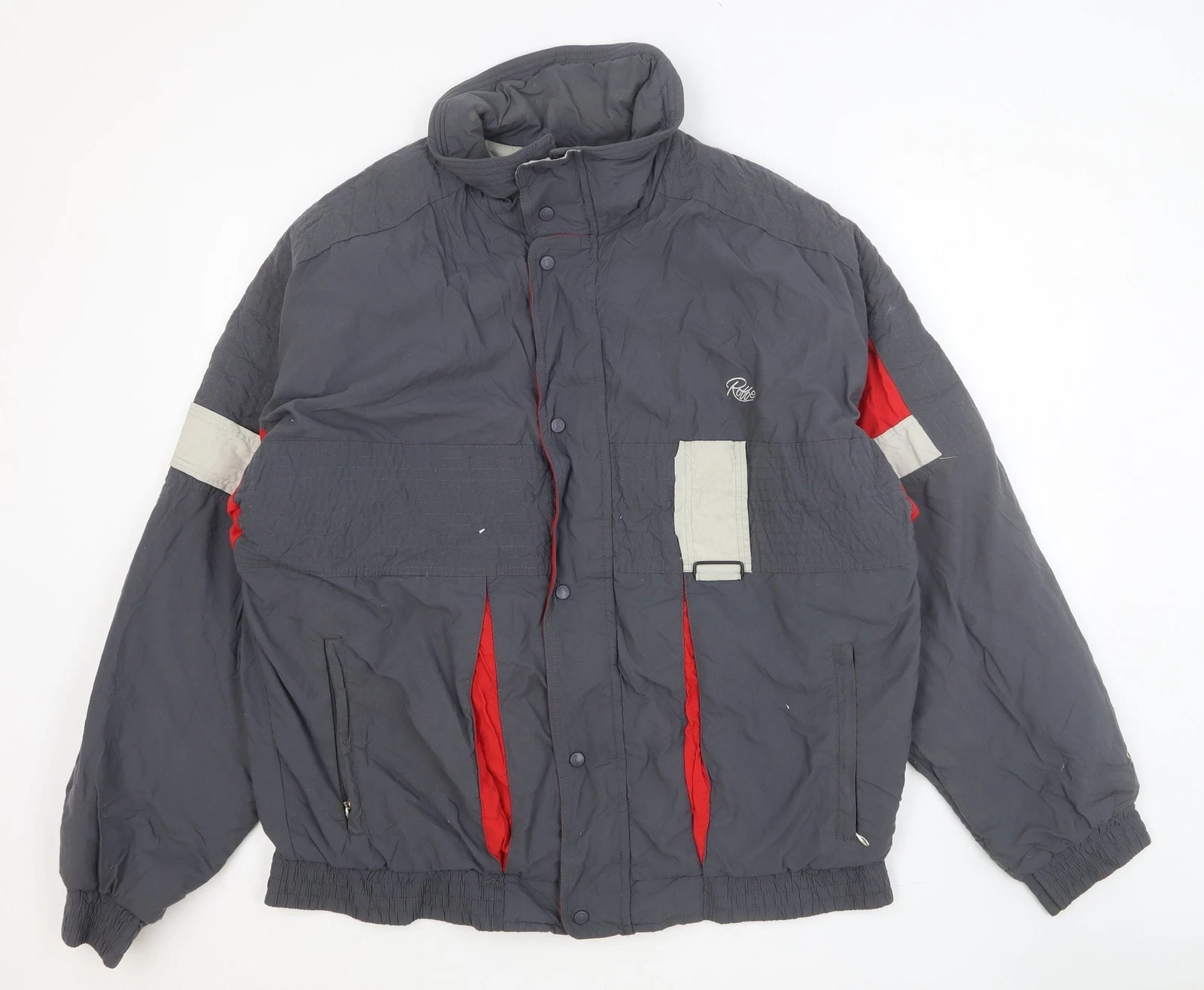 Roffe Mens Green Rain Coat Size L Zip