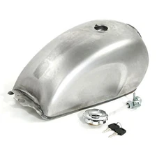 Unpainted 2.4gal. 2.4Gallon Custom Cafe Racer Gas Fuel Tank Fit for Honda Yamaha