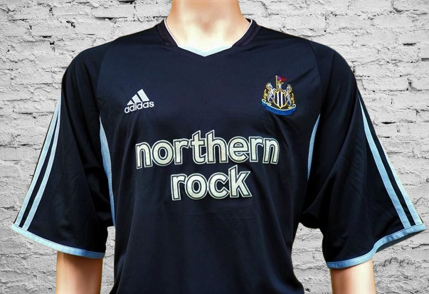 NEWCASTLE UNITED FC 2003-05 UEFA CUP SEMI-FINAL AWAY ADIDAS JERSEY