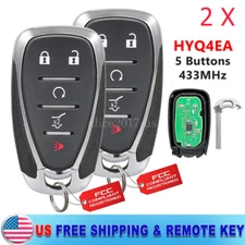2 For 2018-2020 CHEVROLET TRAVERSE 5 BUTTON REMOTE START SMART KEY FOB 13529636