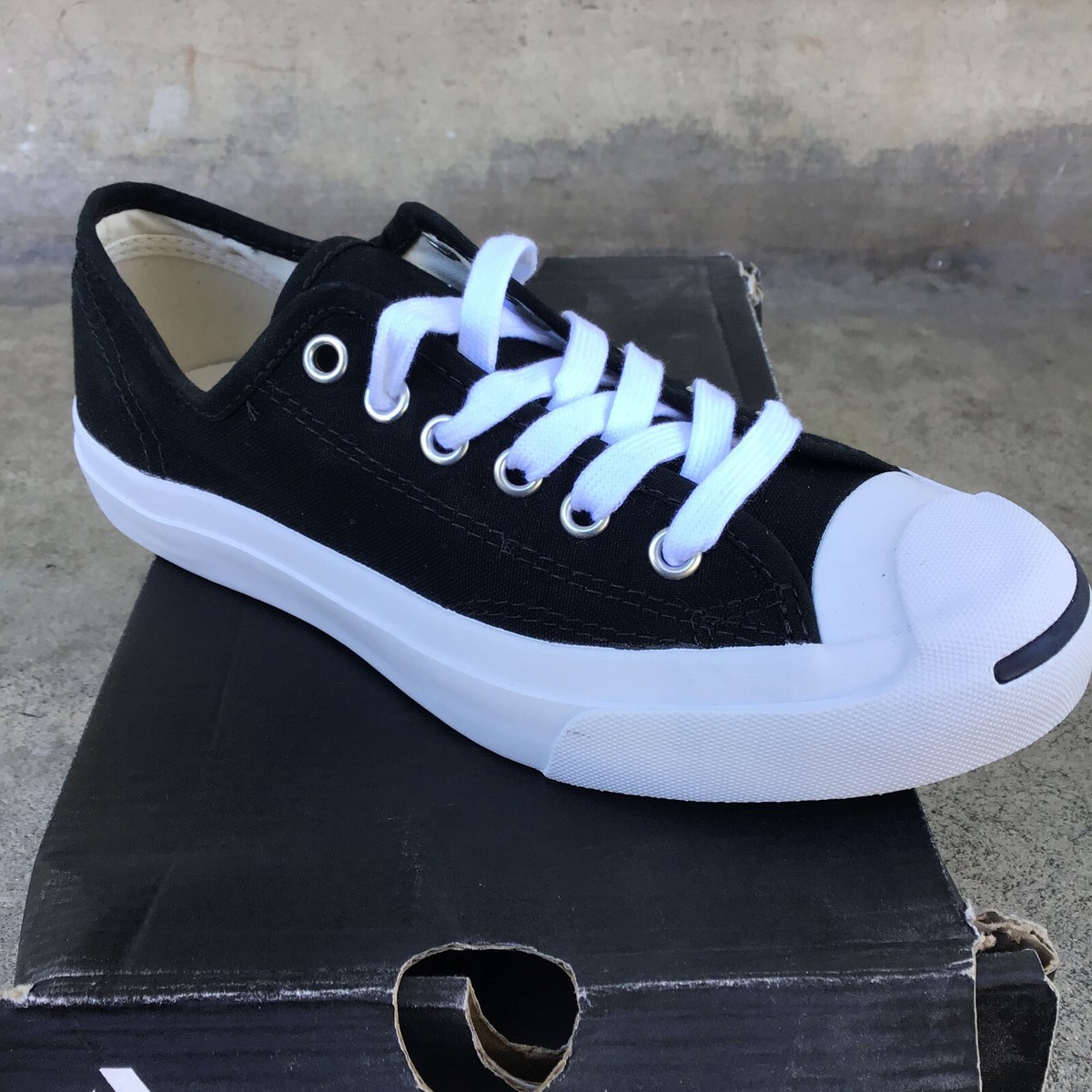 Converse Jack Purcell Canvas Women Size 5.5 Sneakers Black 164056C