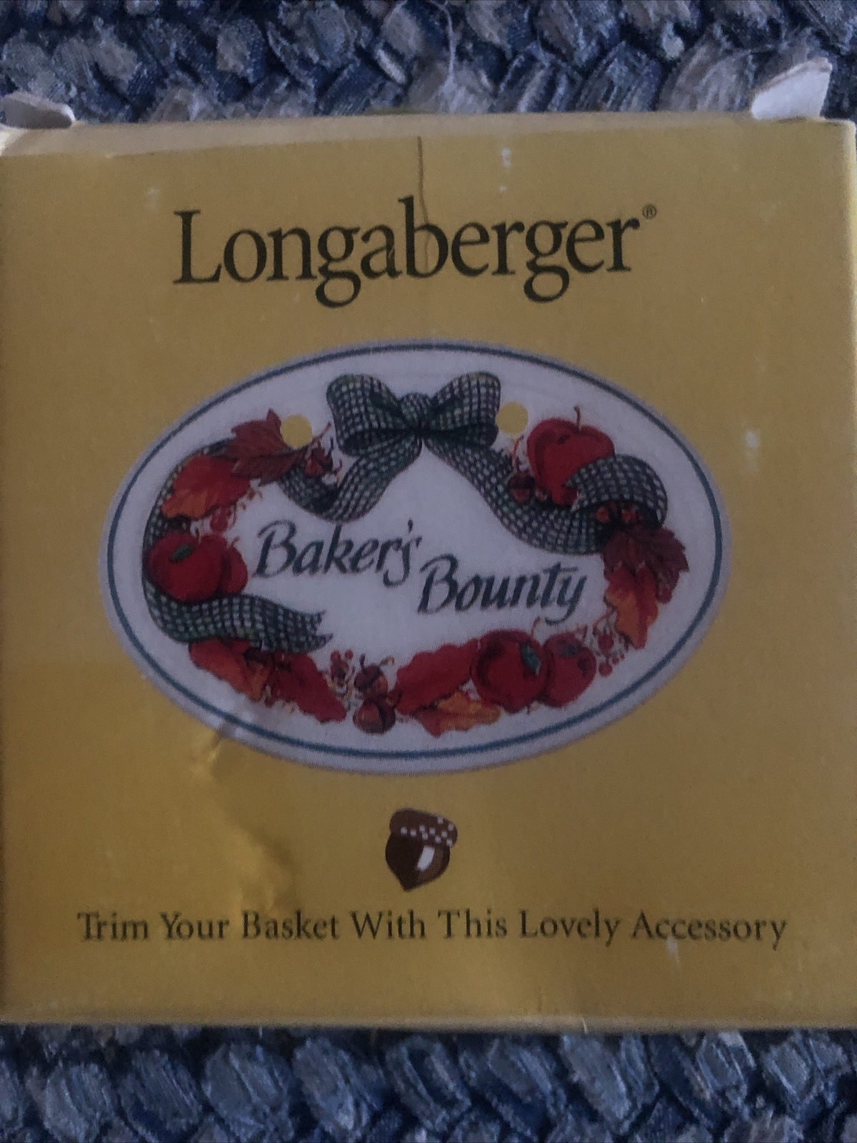 Longaberger 1998 Baker's Bounty Basket TieOn eBay