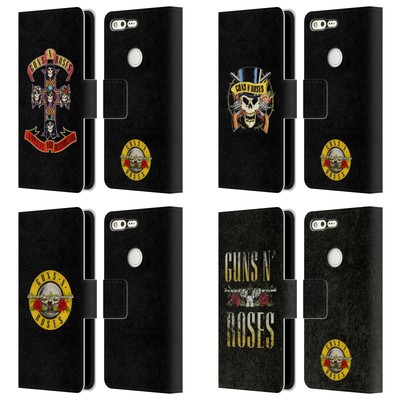 OFFIZIELLE GUNS N' ROSES SCHLÜSSELKUNST LEDER BUCH GELDBÖRSE HÜLLE FÜR GOOGLE HANDYS