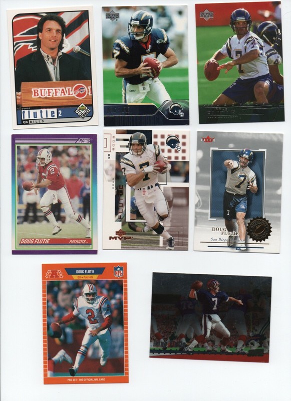 Boston College Eagles CHARGERS, BILLS, PATRIOTS GREAT DOUG FLUTIE LOT -FREE SHIP
