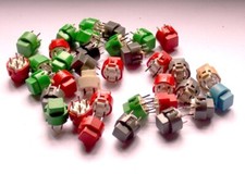 Lot 35 x Push Button Bouton Poussoir carré  new and used / neuf et occasion