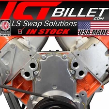 ICT Billet LS Remote Mount Water Pump Adapter Plate -12AN ORB LS1 LSX Camaro