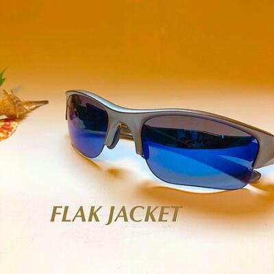 新品　オークリー　TB FLAK JACKET XLJ ライトブルー OAKLEY FLAK JACKET XLJ POLISHED WHITE AFTERMARKET ICE BLUE