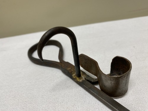 Antique Blacksmith Forged Iron Miner's Sticking Tommy Candle Holder - Picture 3 of 12