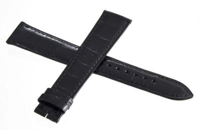 Zenith 20mm x 16mm Black Alligator Leather Watch Band 20-490 XXL