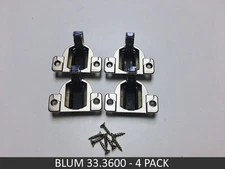 4 Pack Blum COMPACT 33 110° Screw-on Hinge with Screws - 33.3600 - FREE SHIPPING