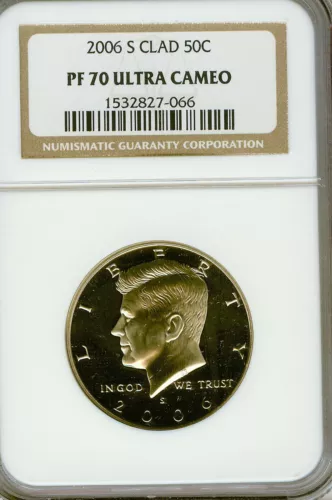 2006-S  Kennedy Clad Proof NGC PF70 Ultra Cameo Half Dollar #827-066