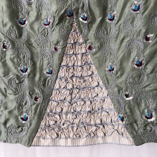 Alannah Hill Skirt Size 8 My Girl Green Silk Floral Sequin Pencil Y2K Cocktail - Picture 9 of 11