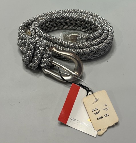 Vintage Liz Claiborne Small Silver Braid Weave Belt - NWT