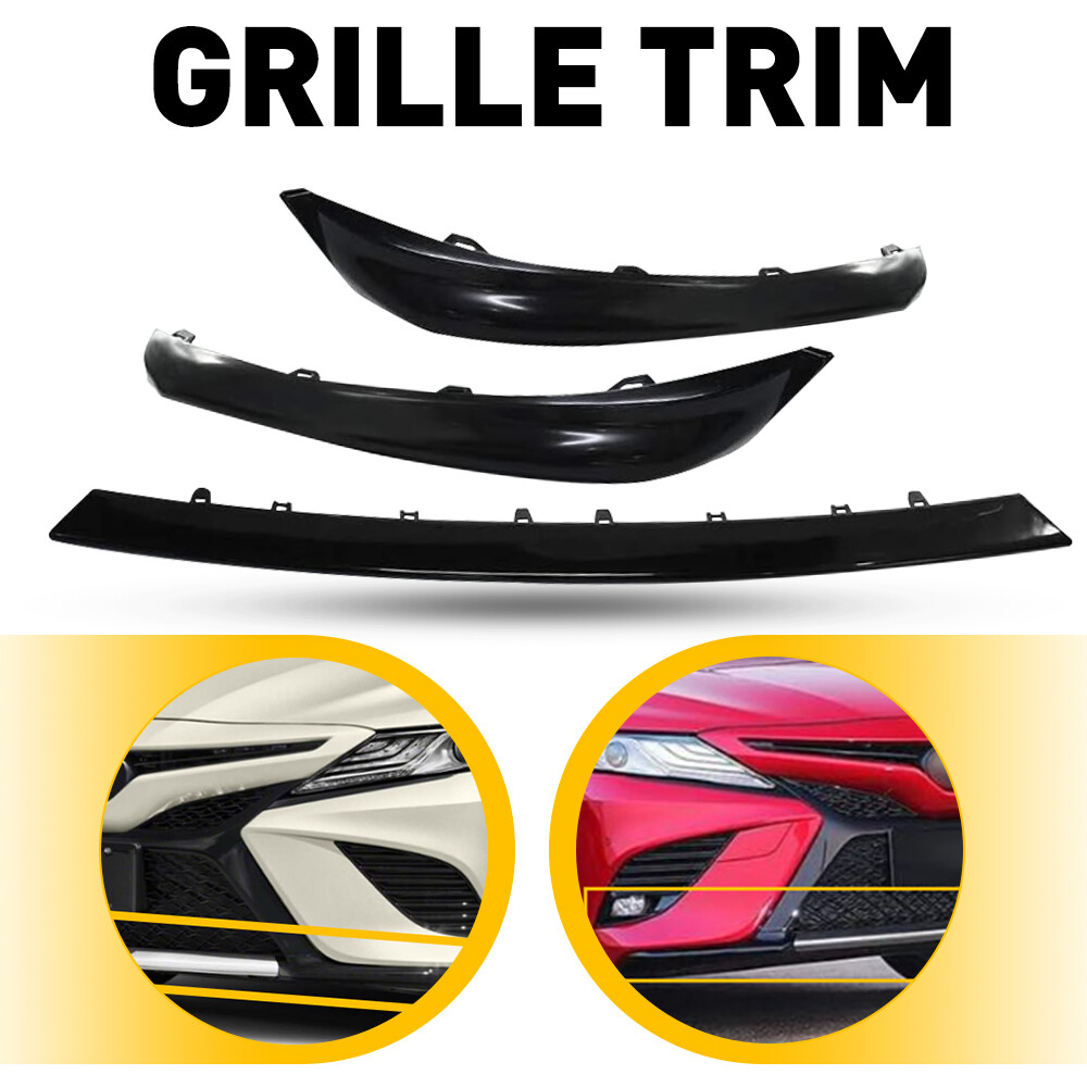 3PCS For Toyota Camry SE XSE 2018-20 Front Bumper Lower Grille Trim Molding US M