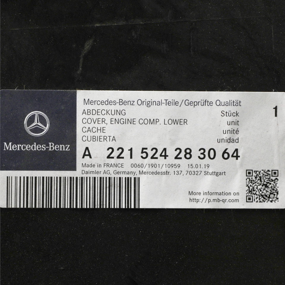 Genuine Mercedes-Benz Rear Shield 221-524-28-30-64 - Image 4 of 4