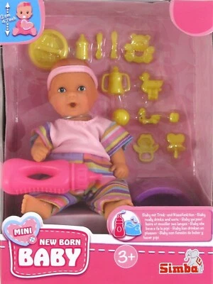 Simba - New Born Baby - Puppe mit Trink- und Nässfunktion