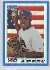 2010 Bowman Draft Chrome Picks Blue Refractor 20/199 Nellie Rodriguez Nelson 4l3