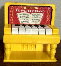 Vintage Shelcore Play Right Piano Children's Musical Toy 1984 Works