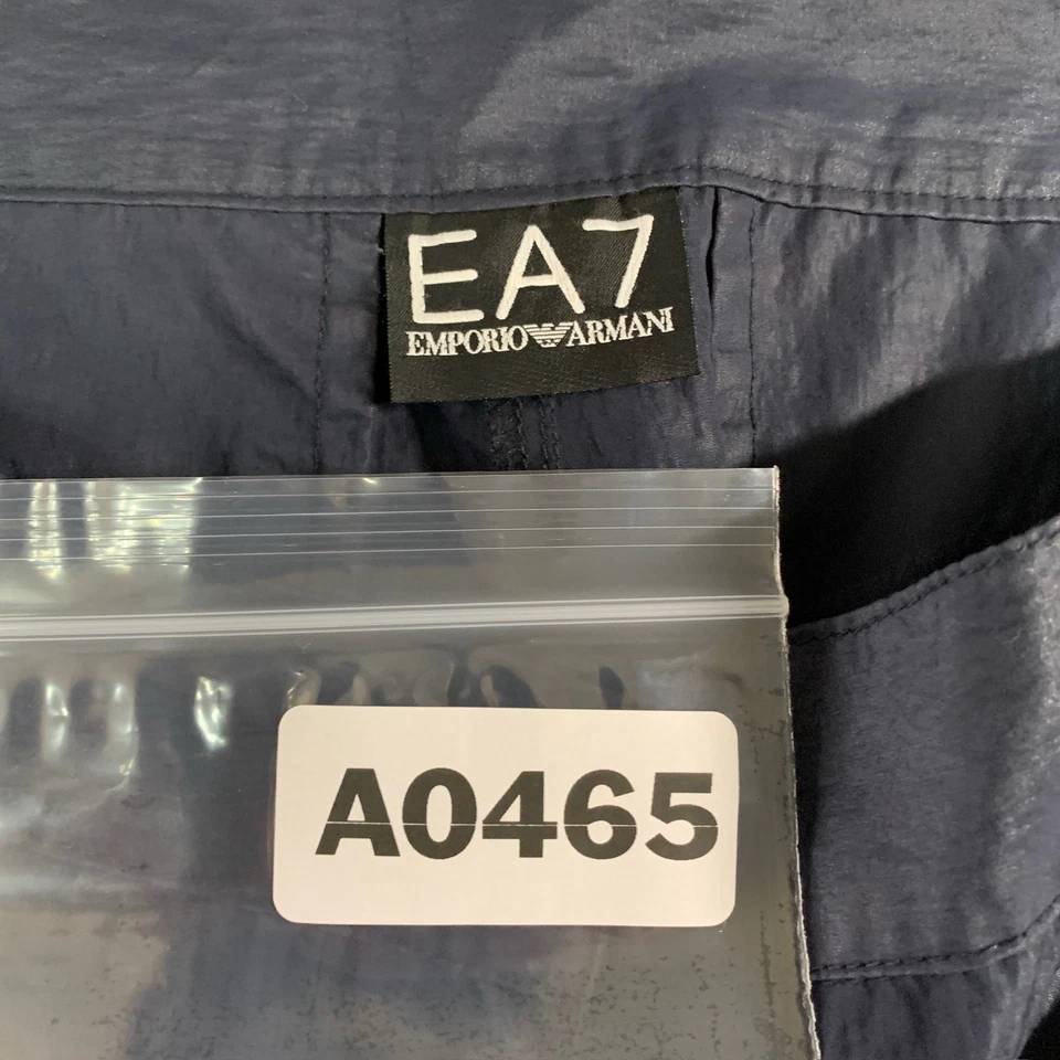 Pantalones cargo EA7 Emporio Armani M para hombre azul marino medianoche nailon ropa de calle Foto 3 de 4