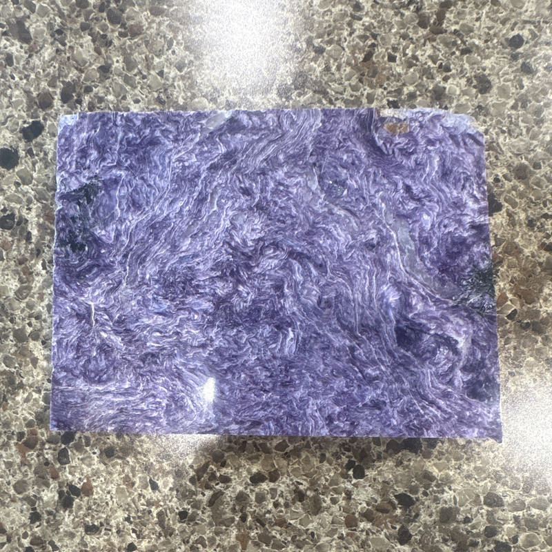 Purple Charoite Swirled Stone Lapidary Slab Polished Flat Rock Slab