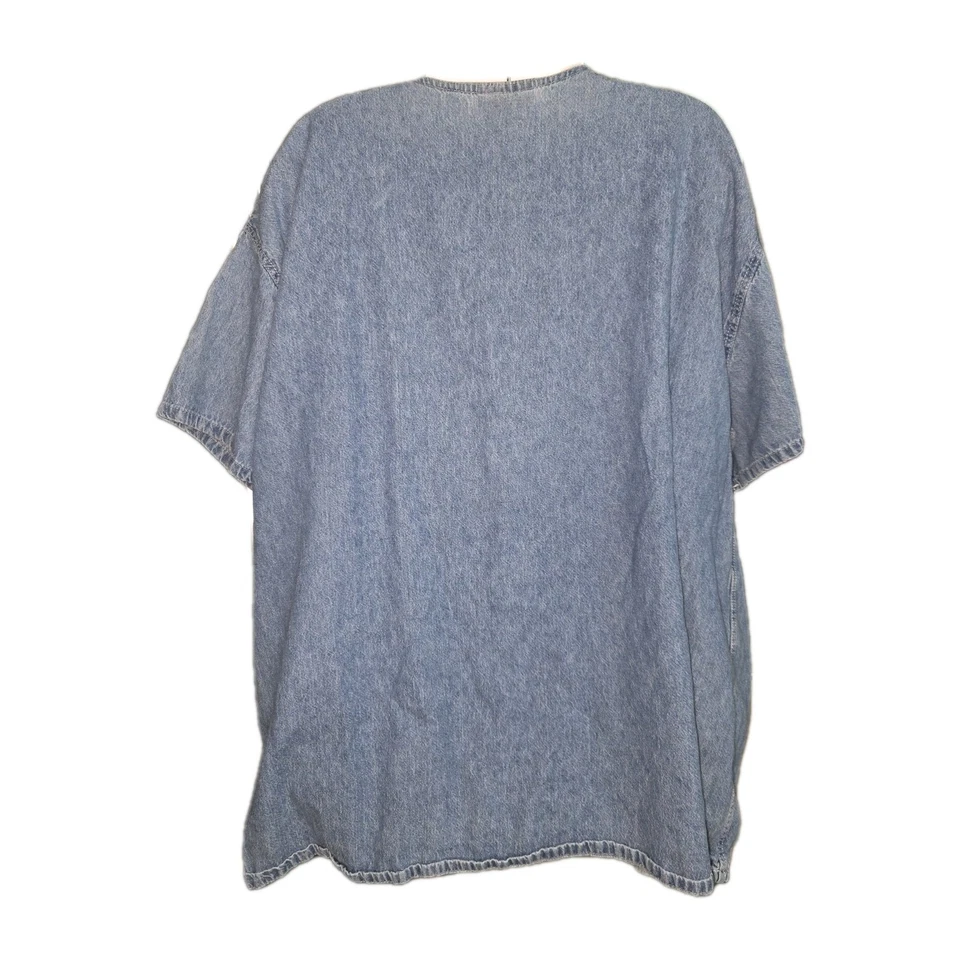 Fundamentals By White Swan Scrub Top V Neck Size XL Blue Denim - Image 3 of 4