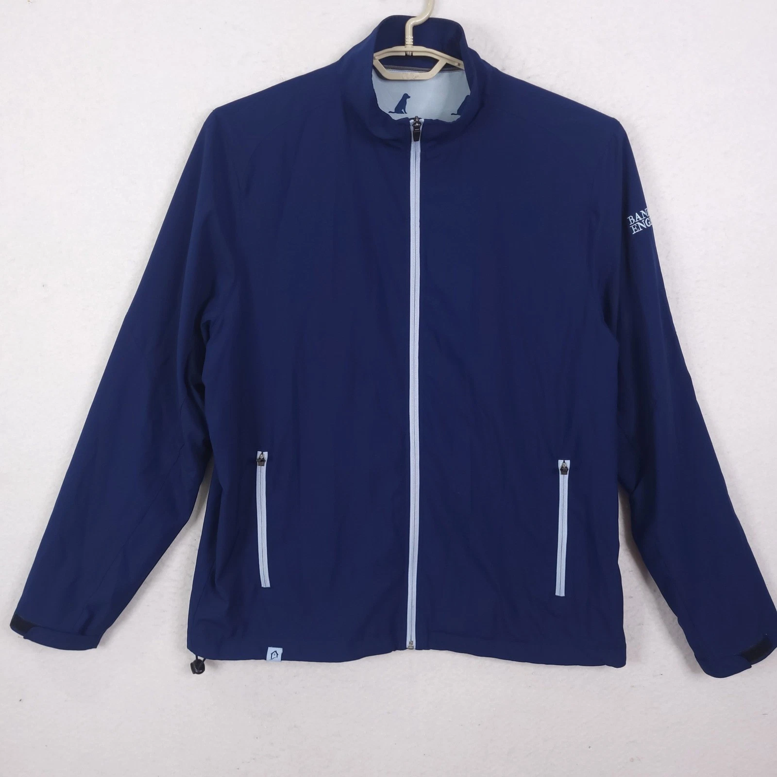 Finn Ryan Full Zip Jacket Mens XL Navy Blue Bank of England Golf Windbreaker image 1
