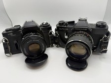 Vintage Sears 35mm SLR Camera Bundle   KS Super  1000 MXB CS 50mm Lens X 2