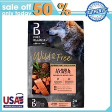 Pure Balance Wild Free Grain-Free Salmon Pea Recipe Dry Dog Food, 24 lbs