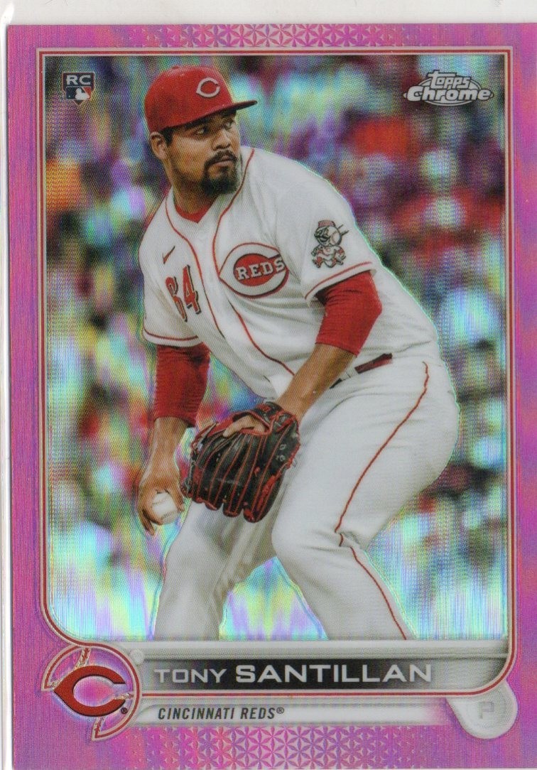 2022 TOPPS CHROME  #193  TONY SANTILLAN    PINK    REFRACTOR