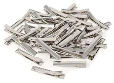 50 Pieces 4cm / 1.57inch Alligator Hair Clip Flat Top with Teeth for Arts & C...