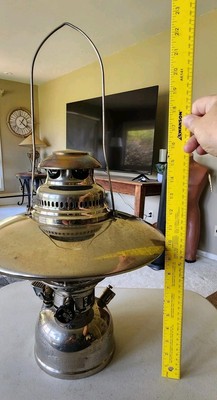 WENZEL 1887 Pressure LANTERN Nickel Plated Kerosene #823018 Globe