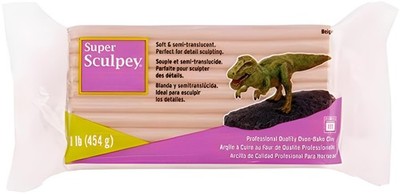 Super Sculpey: Polymer Clay: Beige - 1 lb Pack - Soft Oven Bake Clay, Non-Tox...