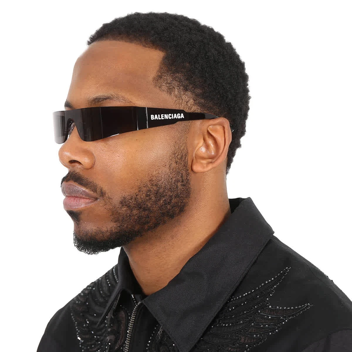 Balenciaga Grey Rectangular Unisex Sunglasses BB0041S 001 99 BB0041S 001 99