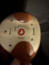 Very Rare Vintage Jack Demane 1940 Driver Steel Shaft Great Condition Persimmon