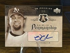 2007 UD Premier Baseball - Nick Swisher Premier Penmanship /5 (AU)