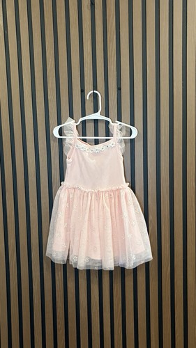 Little Lass Tutu Dress Toddler Girls 24M Ribbed Tulle Daisy Embroidery Excellent