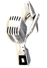 Microphone Radio DJ MC Music Pair of Cufflinks in a Presentation Gift Box & P...