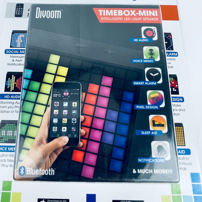 Divoom Timebox-Mini Smart Speaker with LED Lights - Black