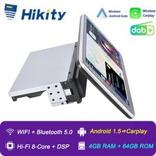 DAB+ 1 DIN 10.1" Android 15 Carplay Autoradio GPS Navi Bluetooth WiFi SWC 4+64GB