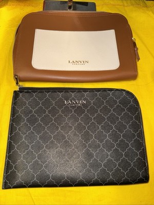 2 Turkish Airlines LANVIN Parfums Amenity Kit Pouch Empty