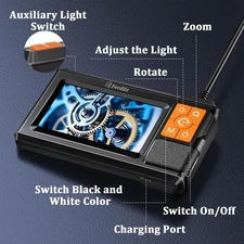 1920P HD Inspection Camera - 4.3" IPS, 16.4ft/32.8ft Cable, IP67 Borescope